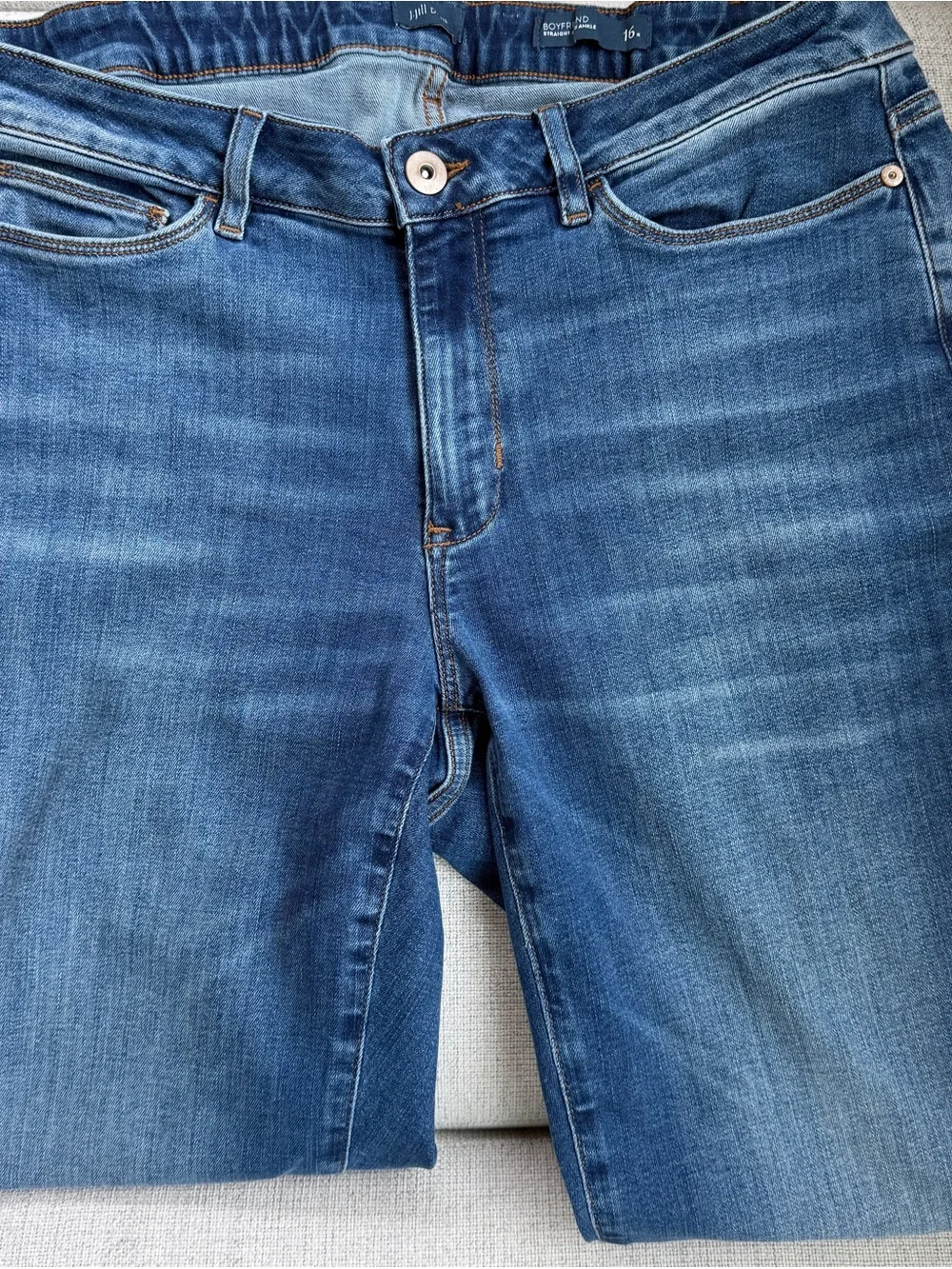 J. Jill Boyfriend Jeans in Medium Blue Wash - Picture 5 of 8